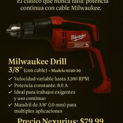 Milwaukee Drill 3/8
