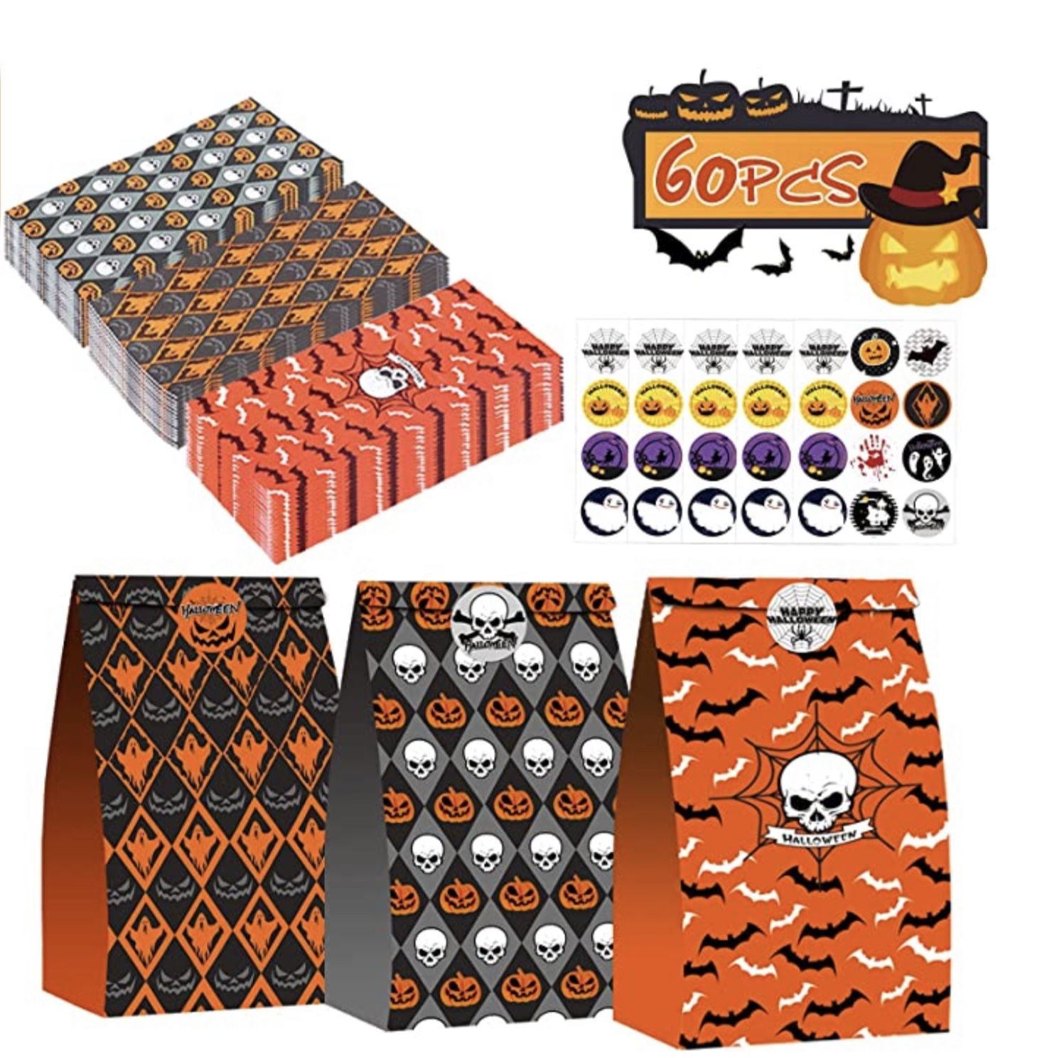 Halloween Treats Bags 60pcs