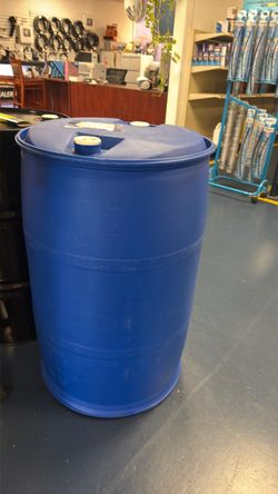 Empty 55 Gallon plastic drum