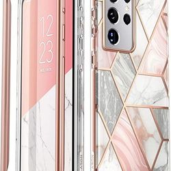 Cosmo Series for Samsung Galaxy S21 Ultra Case, Slim Stylish Protective Case Without Screen Protector (Marble)