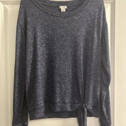 J by J Crew Long Sleeve Front Tie Top Size M