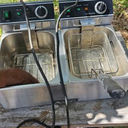 Adcraft DF-6L/2 Double Tank Countertop Electric Deep Fryer w/ 2 Fryer Baskets...