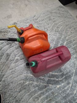 Gasoline Containers 2 x 5 Gallon And 1 - 1 Gallon