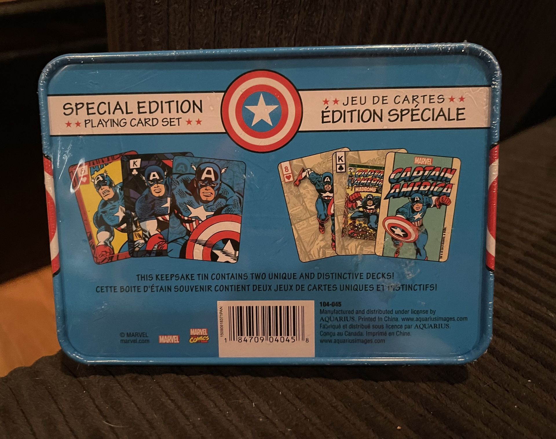 Captain America Playing Cards In Tin Special Edition 