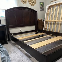Queen Headboard Bed Frame & Nightstand Set