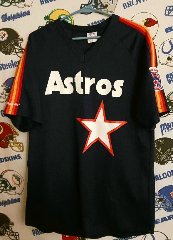 Vintage Vntg 1980s Majestic Houston Astros MLB Baseball Senior League Baseball Jersey Shirt