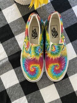 Unisex Vans M-5.5 W-7 Bright Like New Tie Dye Slip Ons 