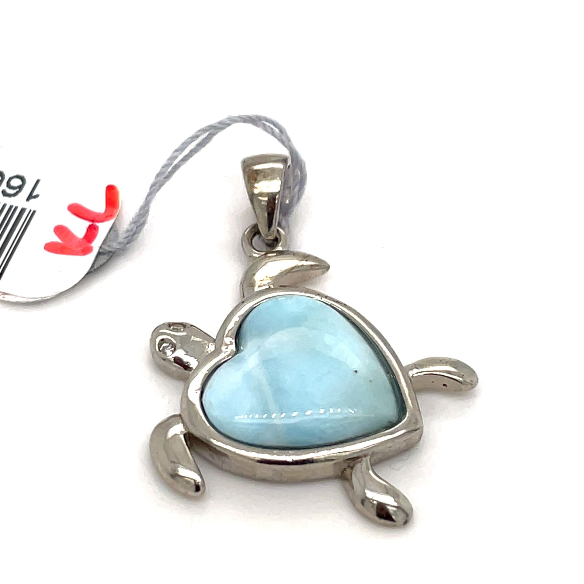 925 Silver Turtle Heart Pendant 3.60g 166672/8