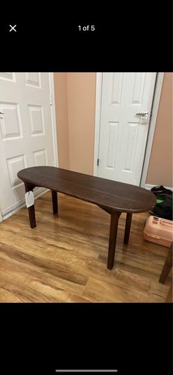 Solid wood bench