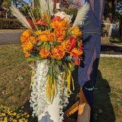 Autumn Tower Of Flowers Set Of 2 