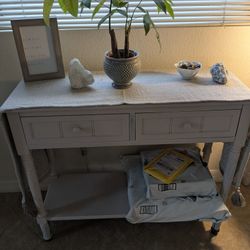 Beige Entry Table