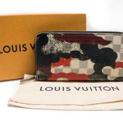 Louis Vuitton Nicolas Ghesquire Zippy Wallet Damier Azur Canvas 