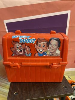 VINTAGE PLASTIC LUNCH BOX PAIL HOWDY DOODY SHOW 1977 BOX ONLY