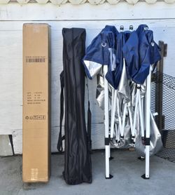 10x10 Pop Up Canopy With 8x8 Fabric - Blue, camping, picnics, party, events, emergencies, and more.