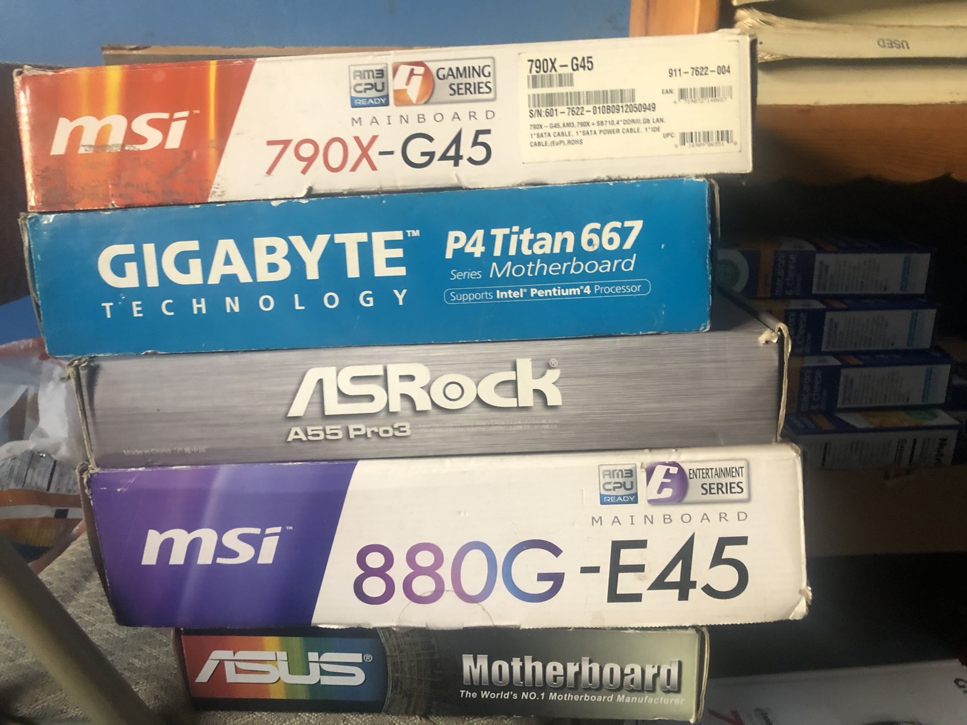 10 New In Box Motherboards