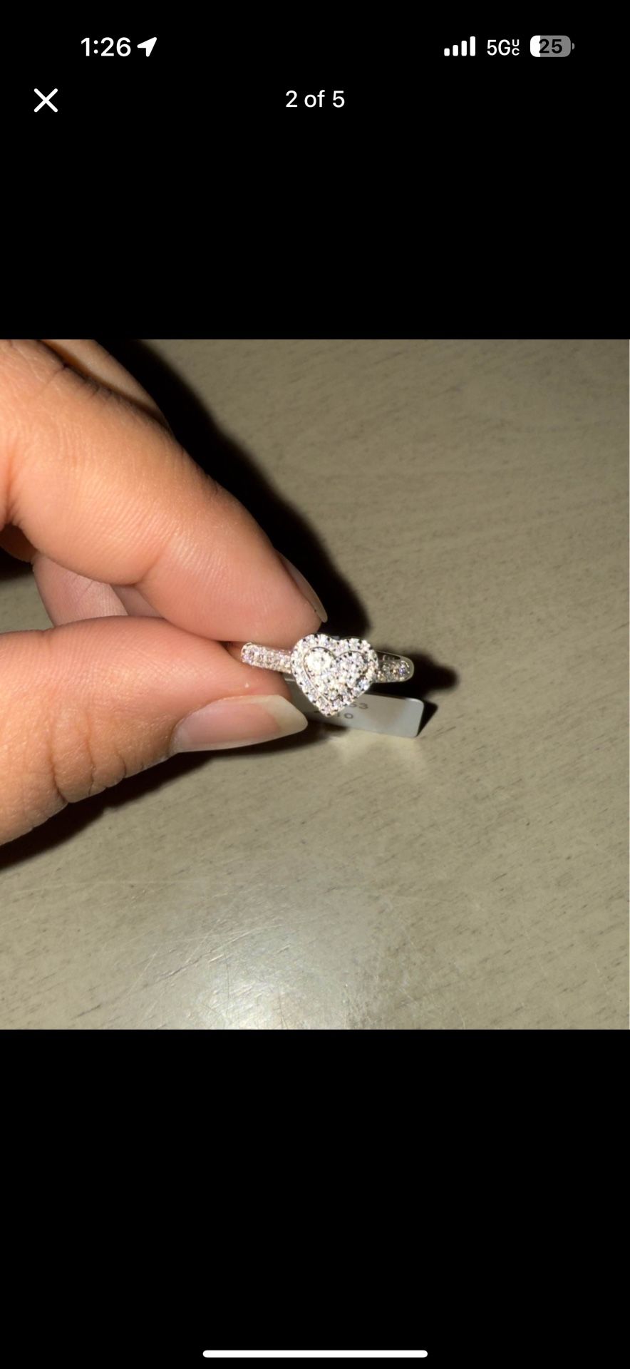 925 Sterling Silver Moissanite Ring