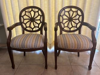 Accent Chairs ( 2) Solid Hard Wood.