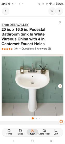 New pedestal sink