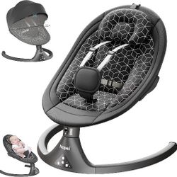Baby Swings for Infants to Toddler, Electric Baby Swing and Infant Swings for Newborn, 10 Music with Remote Control and Bluetooth, 5 Swing Angles with