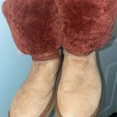 Women's Patchwork UGG Boots, Size 8