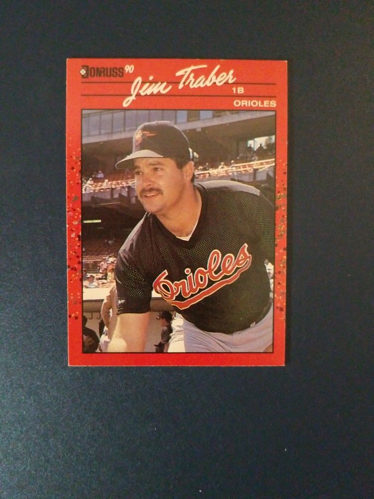 Jim Traber 1990 Donruss Baseball Card