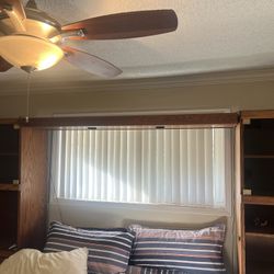 Oakwood Bedroom Cabinets With Overhead lighting