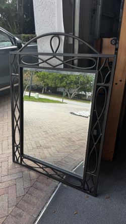 Decorative Wall Mirror with Metal Frame
