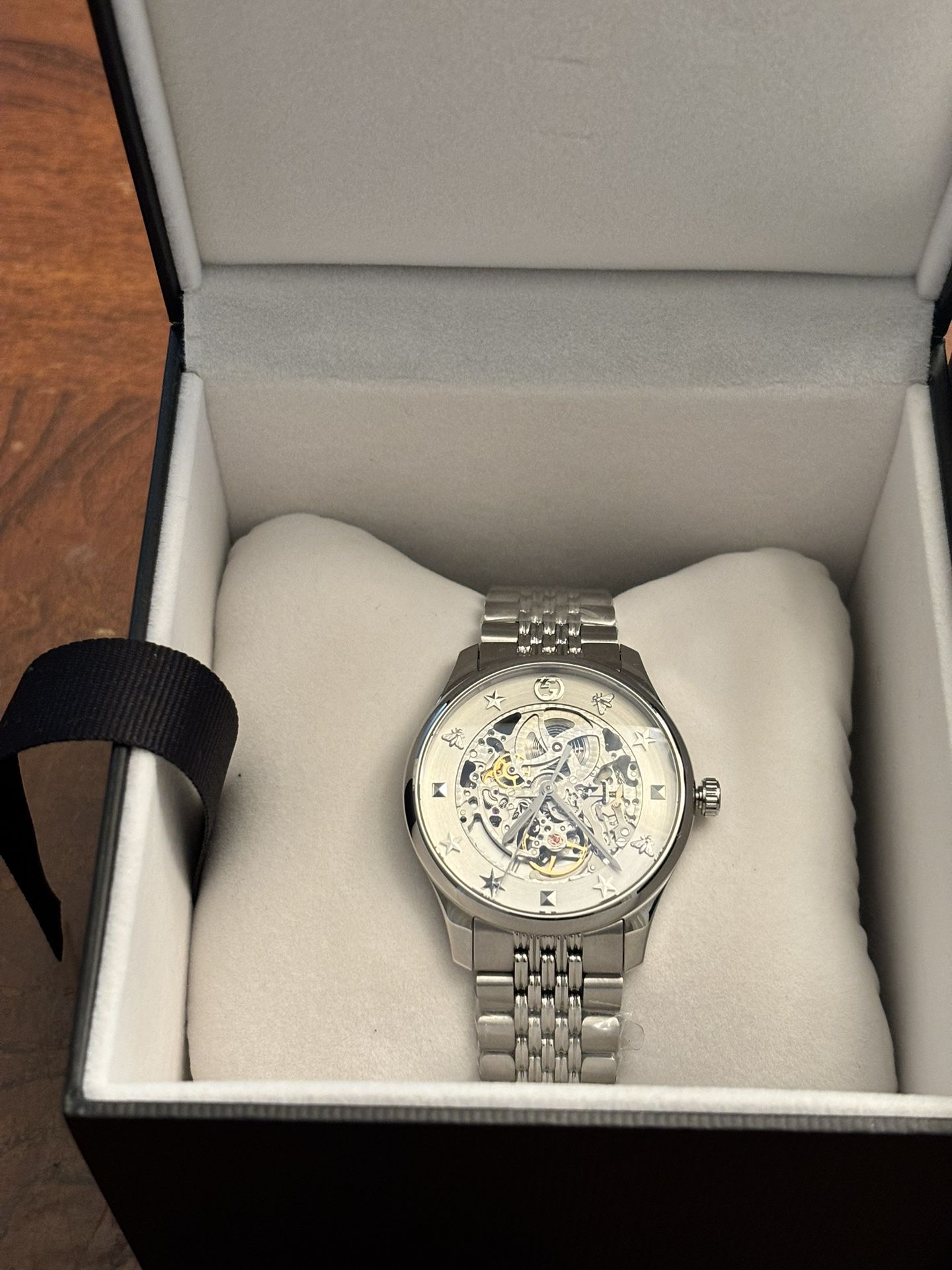 Brand New Gucci Men's Skeleton Automatic 40mm Watch ( Model-YA126357)! 