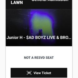 Junior H Lawn Tickets October 4th 
