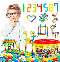 250PCS Pipe Tube Learning Toy for Toddlers, Educational STEM Bins for Classroom Preschool Building Toys