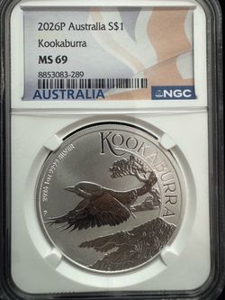 2026P Australia Kookaburra 1oz Silver Coin NGC MS69