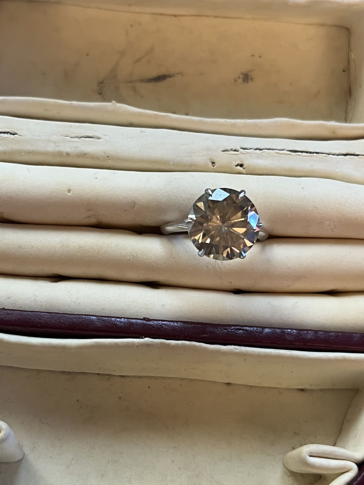 5 Carat Champagne moissanite & Sterling Silver