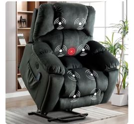 Oversize Power Lift Recliner Chair with Massage and Heating - Large Massage Recliner Chair