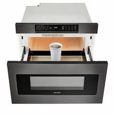 Sharp Drawer Microwave Model SMD2470AH Black Stainless Steel 