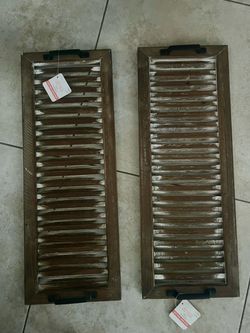 Ashland Rustic Wood Serving Trays Set of 2