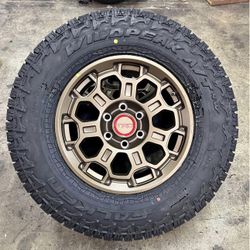17" TRD Pro Matte Bronze Wheels 265/70R17 Falken Wildpeak AT4W Tires Package Deal, WE FINANCE