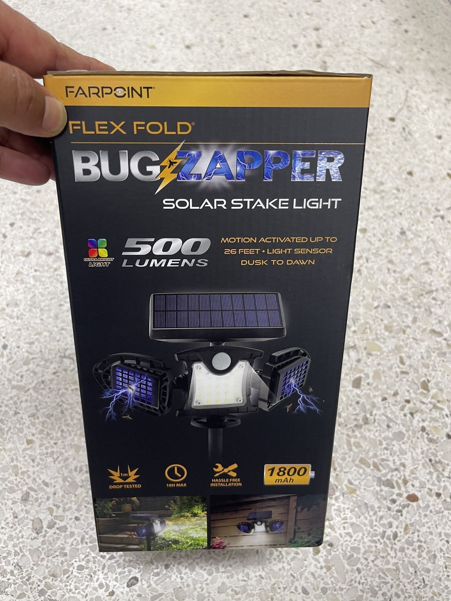 New Solar Bug Zapper Stake Light - Unopened
