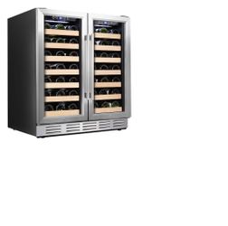 Brand New Kalamera 66-Bottle Dual Zone Wine Fridge – KRC-66DZB