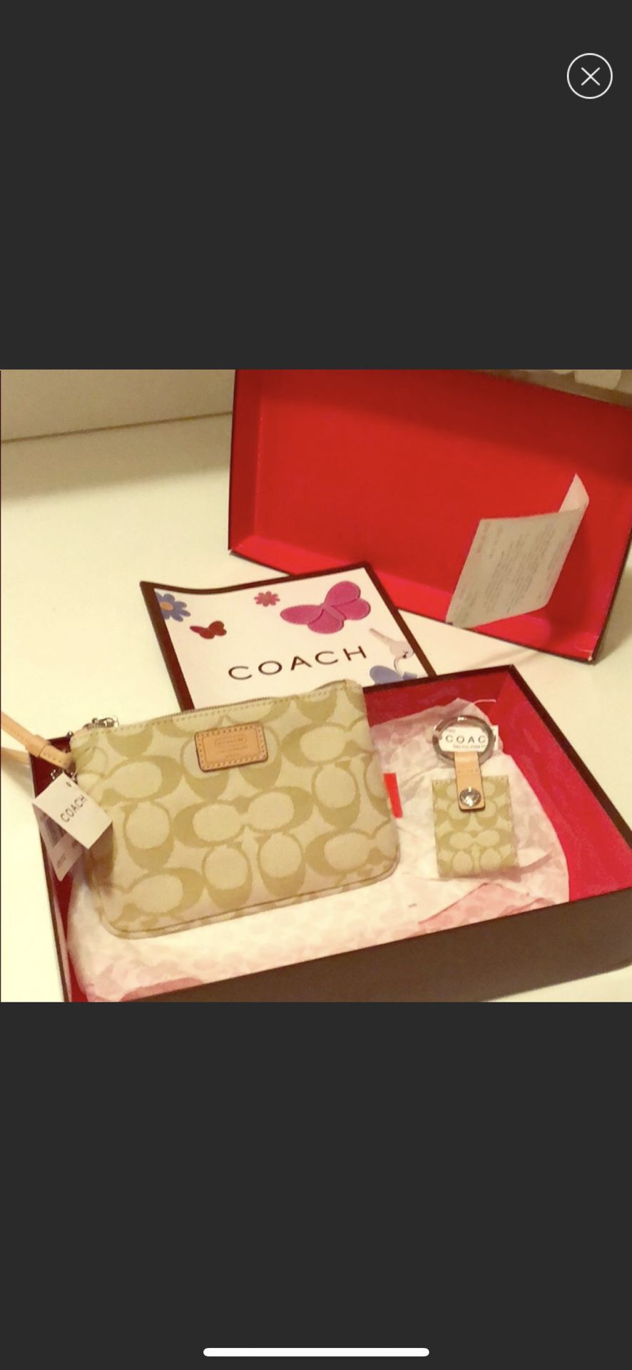 Coach brand new wristlets with Kay chain