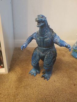 Godzilla Rare Soft Rubber Blue Action Figure Toy | Color: Blue