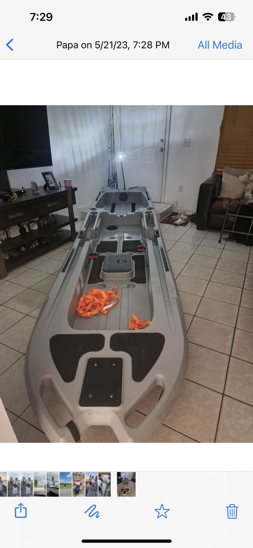 16 Feet Kayak With An Electric Motor 