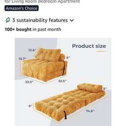 Orange Section Couch beds! 