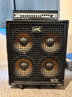 Gallien-Krueger Backline 600 bass head with matching GK GLX 4x10 cabinet