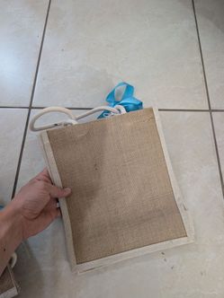 Rustic Jute Gift Bags with Handles - Bulk Available