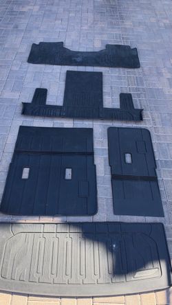OEM GMC Yukon Floor Liners – 2nd Row, 3rd Row & Cargo Area – Excellent Condition