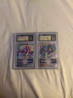 Lot of Two Japanese Vstar CGC Pristine 10 cards Lucario and Drapion