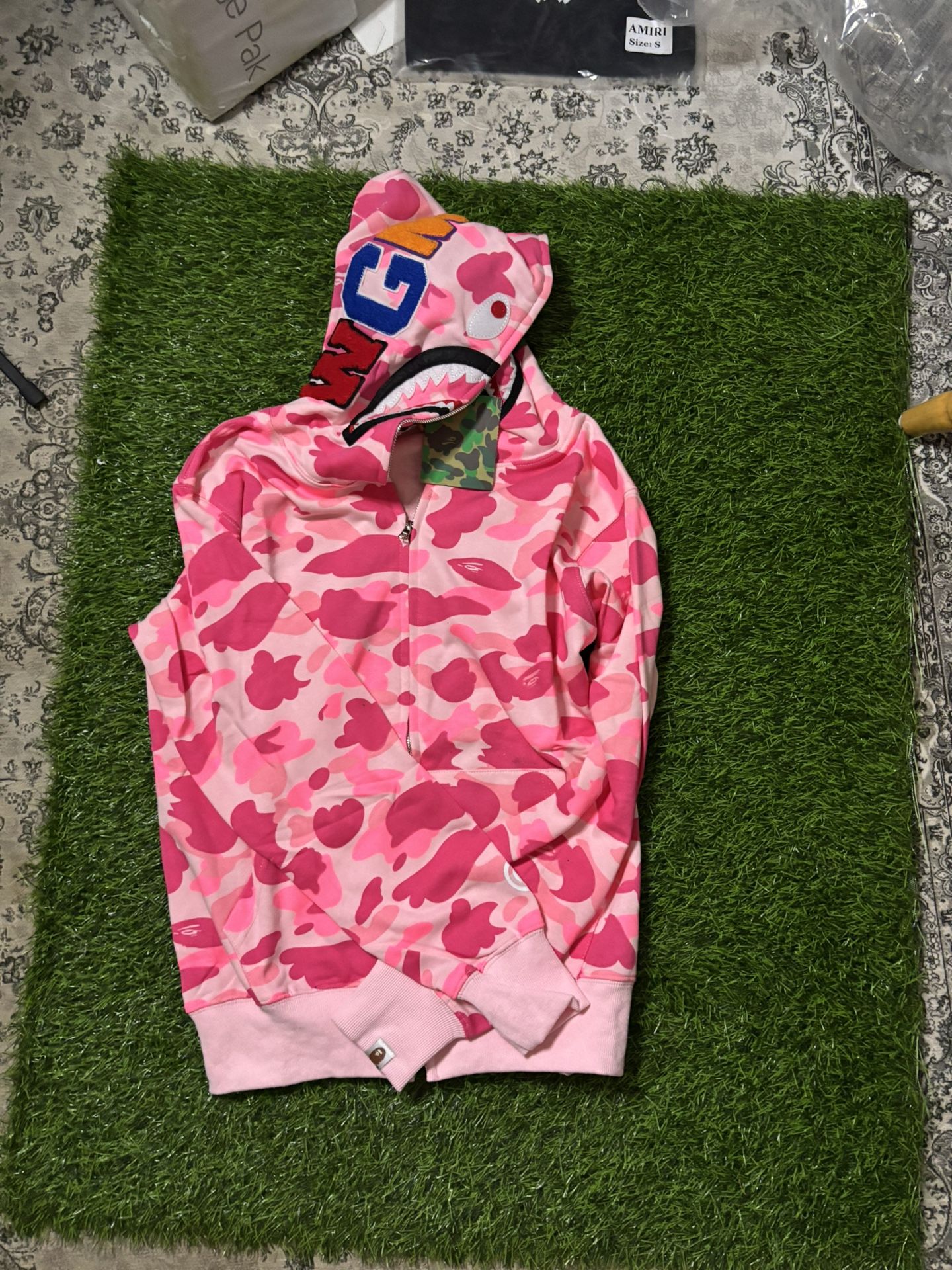 Pink Bape Zip Up Size Medium