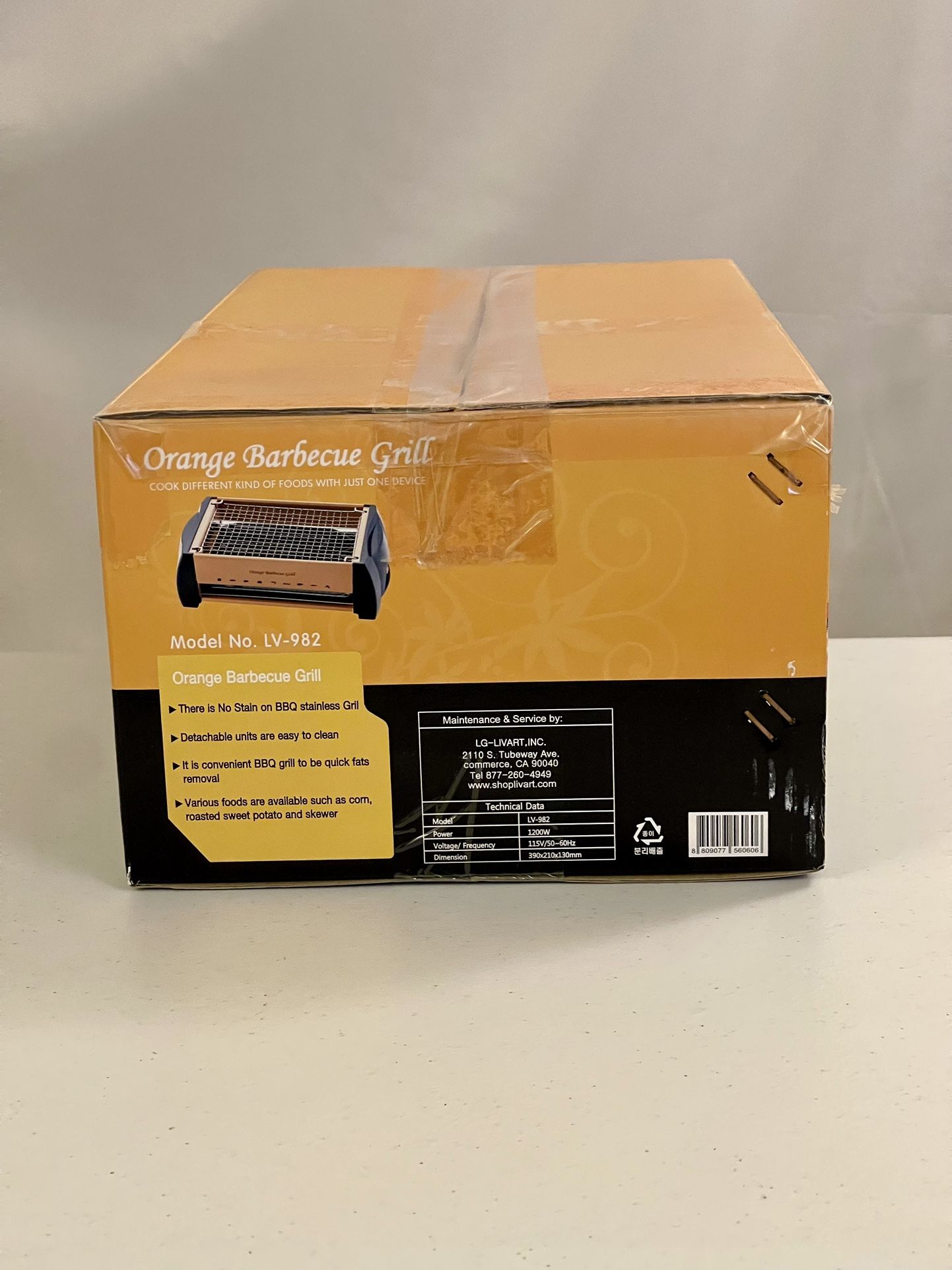 Livart LV 982 Electric Barbecue Grill Orange Ship Only for Sale in Chandler AZ OfferUp