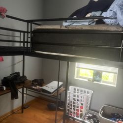 L  Shaped Loft Beds With 2 Desk Under Beds