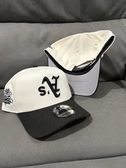 MLB new era Oakland A’s upside logo off white black World Series patch 9forty a frame SnapBack hats